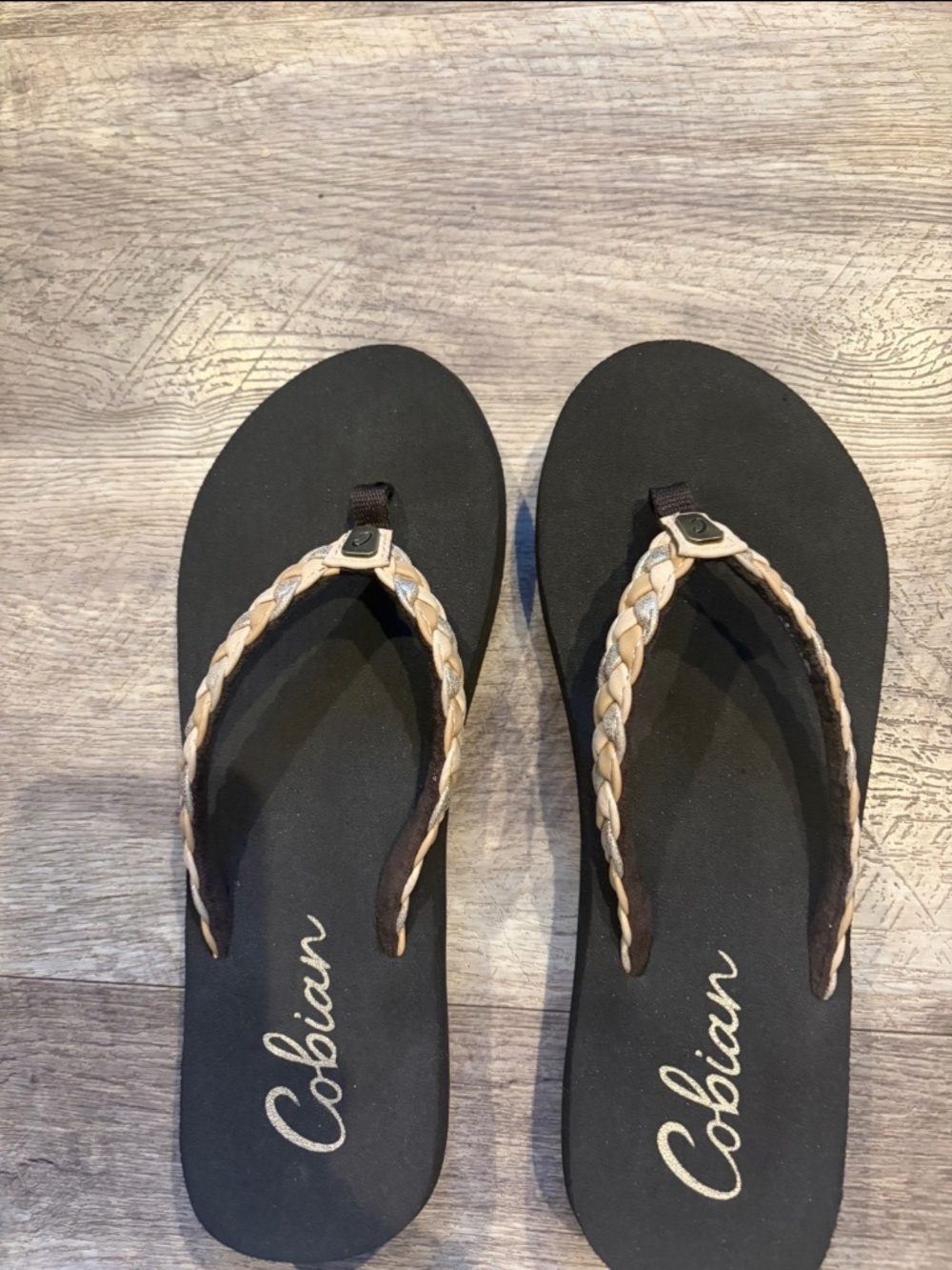 Cobian braided flip flops